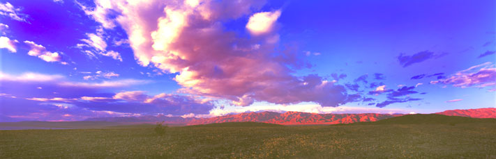 Fine Art Panoramic Landscape Photography Clouds Drifting Over Funeral Mountains, Death Valley